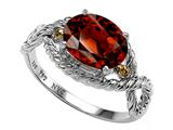Genuine Oval Garnet Ring