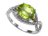 Genuine Oval Peridot Ring
