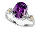 Genuine Oval Amethyst Ring