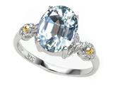 Genuine Oval Aquamarine Ring