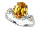 Genuine Oval Citrine Ring