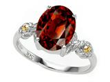 Genuine Oval Garnet Ring