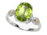Genuine Oval Peridot Ring
