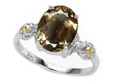 Genuine Oval Smoky Quartz Ring