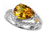 Genuine Pear Shape Citrine Ring