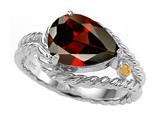 Genuine Pear Shape Garnet Ring
