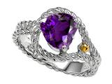 Genuine Heart Shape Amethyst Ring