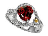 Genuine Heart Shape Garnet Ring