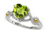 Genuine Heart Shape Peridot Ring