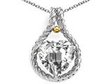 Genuine Heart Shape 10mm White Topaz Pendant