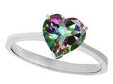 Tommaso Design™ Heart Shape 8mm Rainbow Mystic Topaz Solitaire Engagement Ring