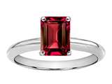 Tommaso Design™ Octagon Cut 8x6mm Created Ruby Engagement Ring