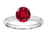 Tommaso Design™ Round 7mm Created Ruby Solitaire Engagement Ring