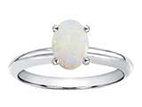 Tommaso Design™ Oval 7x5mm Genuine Opal Solitaire Engagement Ring