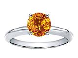 Tommaso Design™ Round 7mm Genuine Citrine Solitaire Engagement Ring