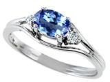 Tommaso Design™ Genuine Tanzanite and Diamond Ring