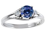 Tommaso Design™ Genuine Sapphire and Diamond Ring
