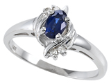 Tommaso Design™ Genuine Sapphire and Diamond Ring