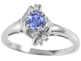Tommaso Design™ Genuine Tanzanite and Diamond Ring
