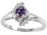 Tommaso Design™ Simulated Alexandrite And Genuine Diamond Ring