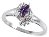 Tommaso Design™ Simulated Alexandrite And Genuine Diamond Ring