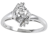 Tommaso Design™ Genuine White Topaz and Diamond Ring