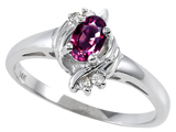Tommaso Design™ Genuine Rhodolite and Diamond Ring