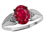 Tommaso Design™ Created Ruby and Genuine Diamond Ring
