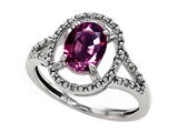 Tommaso Design™ Genuine Rhodolite and Diamond Ring
