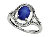 Tommaso Design™ Created Star Sapphire and Diamond Ring