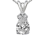 Tommaso Design™ Genuine White Topaz Pendant