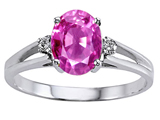 Tommaso Design™ Simulated Pink Topaz And Genuine Diamond Ring