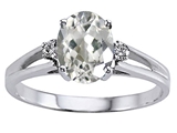 Tommaso Design™ Genuine White Topaz and Diamond Ring