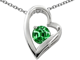 Original Star K™ Simulated Round Emerald Pendant