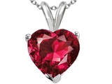 Tommaso Design™ 8mm Heart Created Ruby Pendant