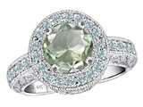 Original Star K™ Genuine 7mm Round Green Amethyst Engagement Ring