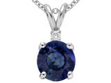 Tommaso Design™ Round 6mm Genuine Sapphire Pendant