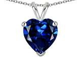 Tommaso Design™ 8mm Heart Created Sapphire Pendant