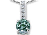 Original Star K™ Simulated Green Sapphire And Genuine Cubic Zirconia Pendant