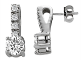 Original Star K™ Genuine White Topaz Earrings