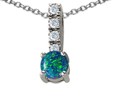 Original Star K™ Created Blue Opal Pendant