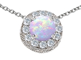 Original Star K™ Created Round Opal Pendant