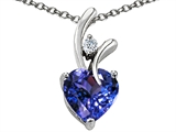 Original Star K™ Heart Shaped 8mm Simulated Tanzanite Pendant