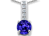Original Star K™ Simulated Tanzanite And Cubic Zirconia Pendant