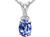 Tommaso Design™ Genuine Tanzanite and Diamond Pendant