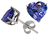 Original Star K™ 7mm Heart Simulated Tanzanite Earring Studs