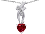 Original Star K™ 8mm Heart Shape Lab Created Ruby Pendant