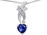 Original Star K™ 8mm Heart Shape Lab Created Sapphire Pendant