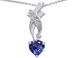 Original Star K™ 8mm Heart Shape Simulated Tanzanite Pendant