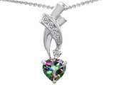 Original Star K™ 925 Genuine Heart Shaped Mystic Topaz Pendant